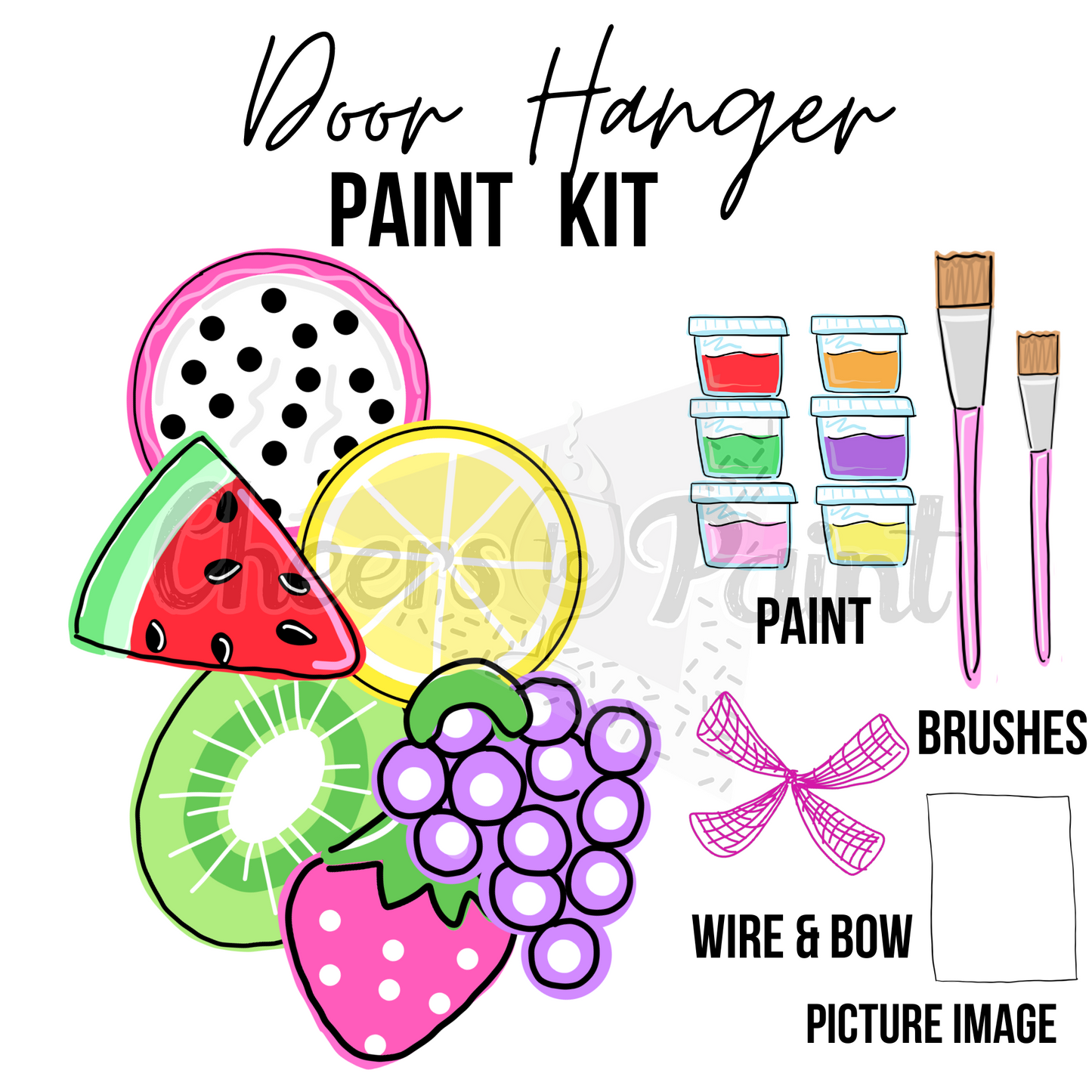 Fruit Slices- DIY Door Hanger Craft Wood Paint Kit