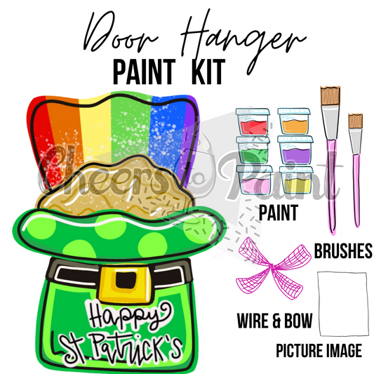 Hat Rainbow- DIY Door Hanger Craft Wood Paint Kit