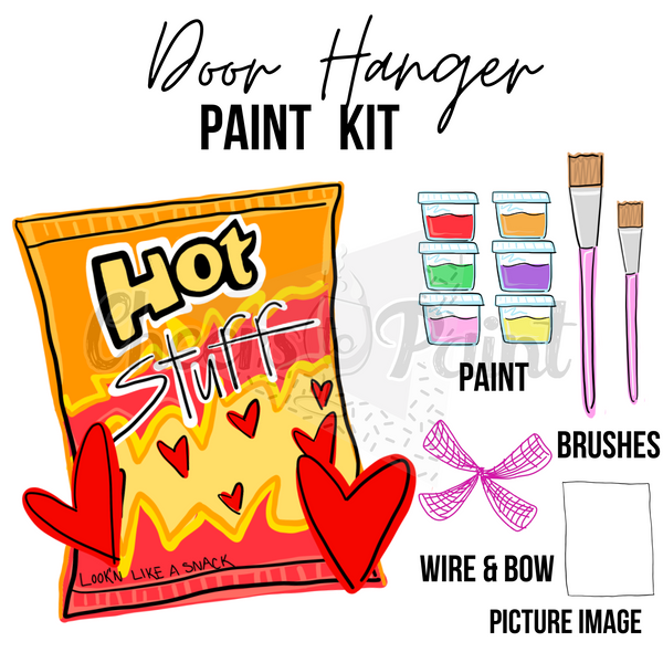 Hot Chip Bag- DIY Door Hanger Craft Wood Paint Kit