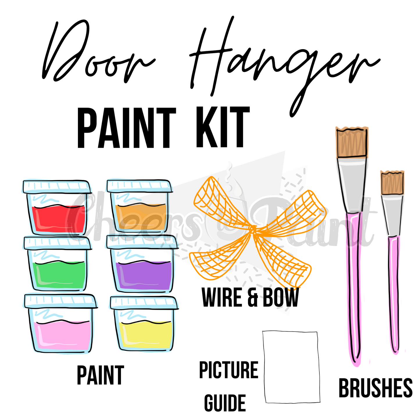 Frosted Mug- DIY Door Hanger Craft Wood Paint Kit