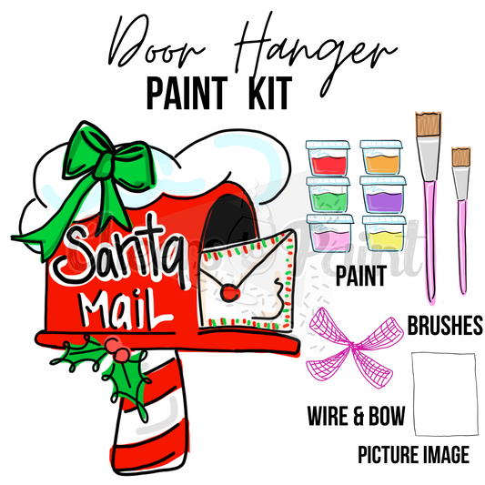 Santa Mail- DIY Door Hanger Craft Wood Paint Kit