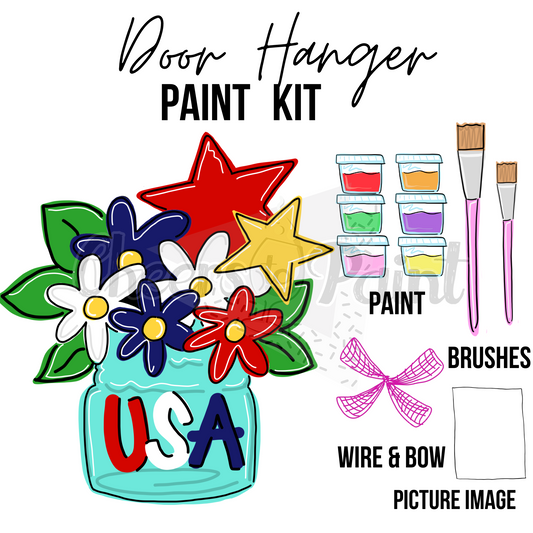 Star Arrangement- DIY Door Hanger Craft Wood Paint Kit