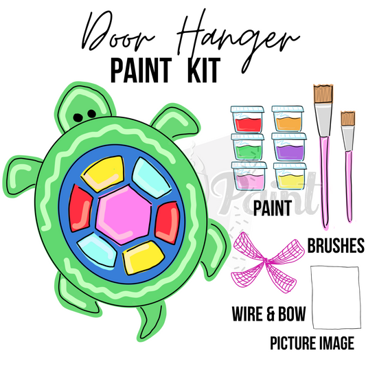 Turtle- DIY Door Hanger Craft Wood Paint Kit